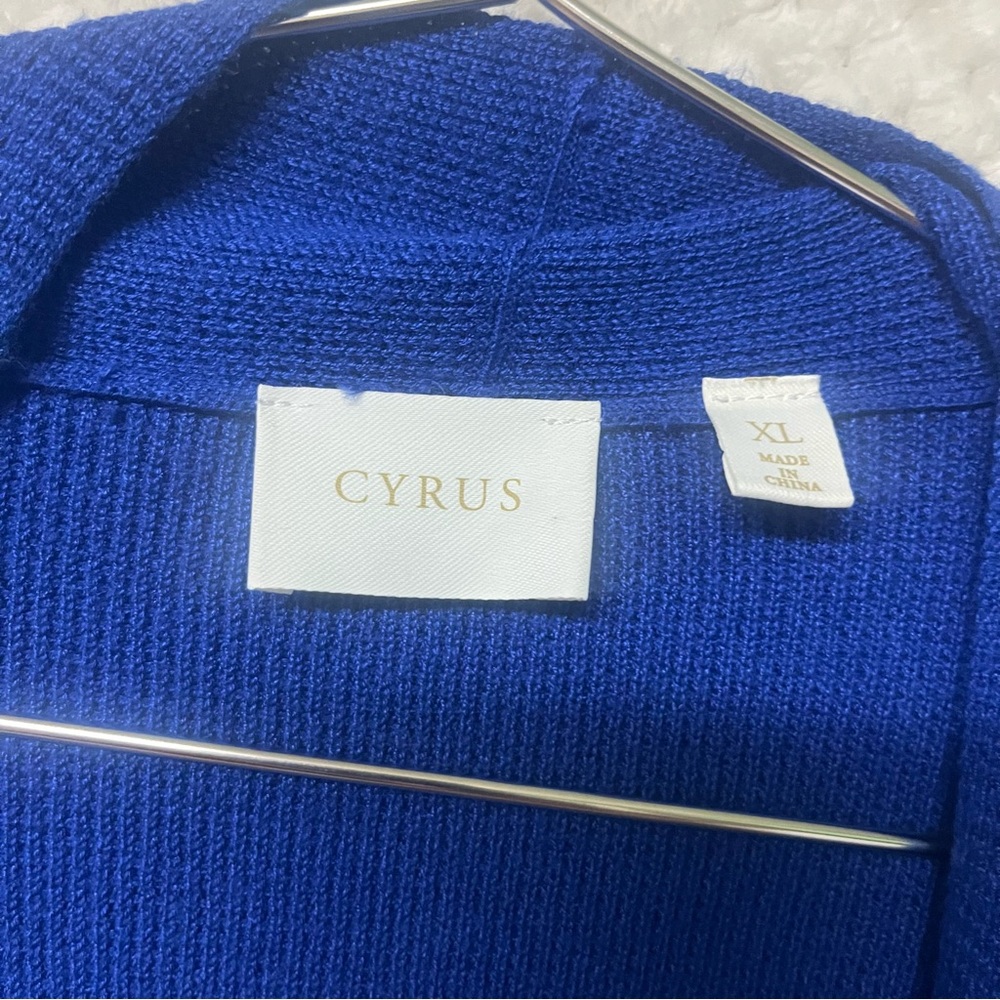 Womens Cyrus Cardigan Royal Blue Open Front Rayon & Nylon XL - Picture 2 of 6